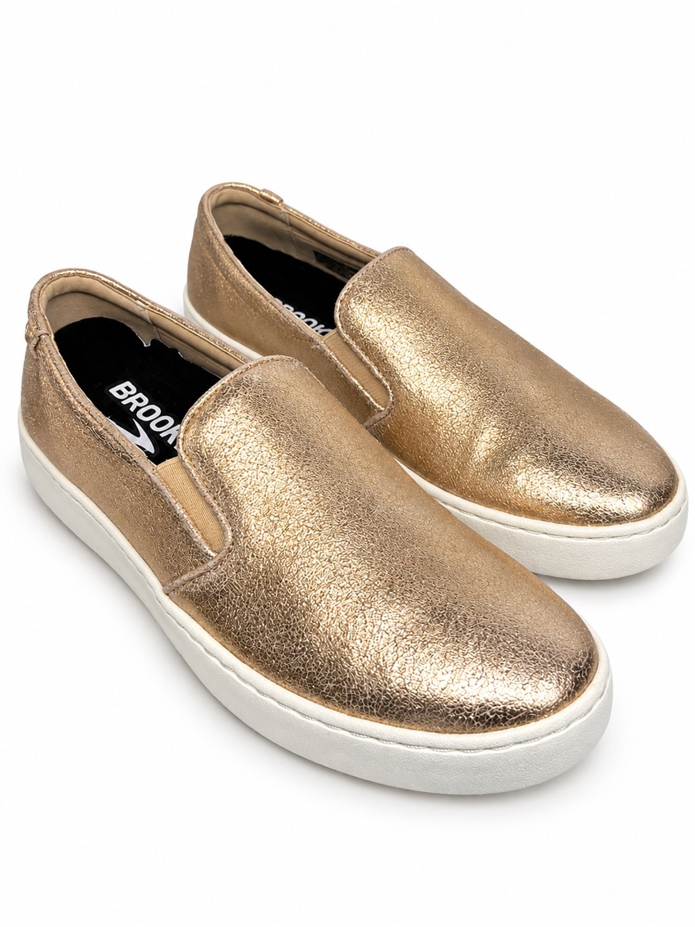 Vionic Avery Metallic Suede Slip On Sneakers Women’s 9.5 Rose Gold